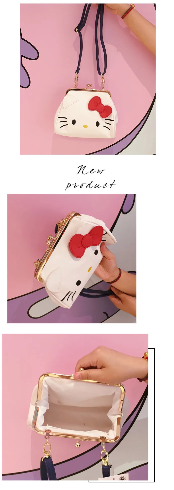 Милая сумка-мессенджер «hello kitty My Melody Cinnamoroll pomparin» для женщин, сумки через плечо с рисунком для детей, сумки на плечо для девочек