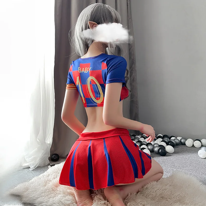 

Футбольные костюмы Cheerleader для малышей, косплей, сексуальные комплекты, плиссированная мини-юбка, женская форма для пар, фэнтези, ролевые игр...
