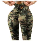 Леггинсы женские Стрейчевые с высокой талией, быстросохнущие спортивные брюки для фитнеса с разноцветным принтом