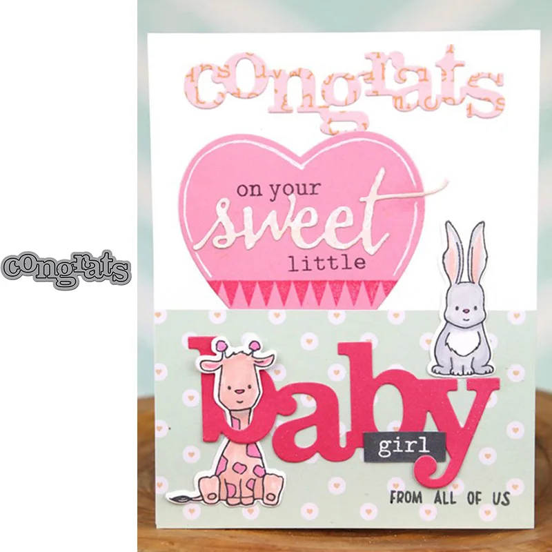 Congrats металлические режущие штампы в форме букв трафареты для рукоделия