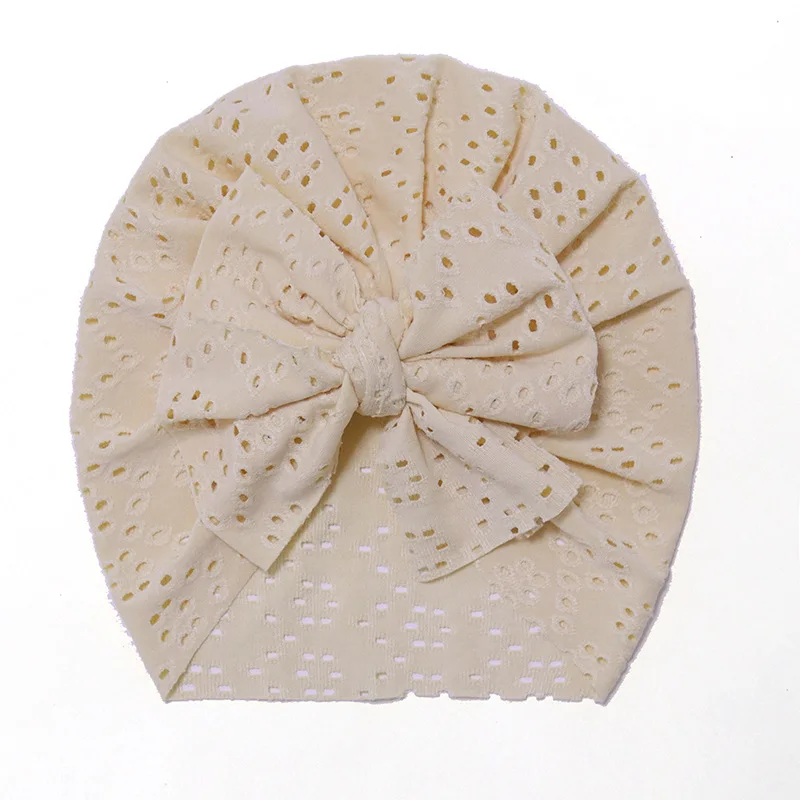 

1PC Infant Hat Round Hole Bow Hats for Baby Boys Girls Beanies Breathable Thin Elastic Caps Bonnet Newborn Toddler Headwraps