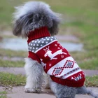 Зимняя одежда для собак Теплый Рождественский свитер с лосем для маленьких одежда для Йорка Чихуахуа верхняя одежда для питомца вязание крючком голая кошка одежда