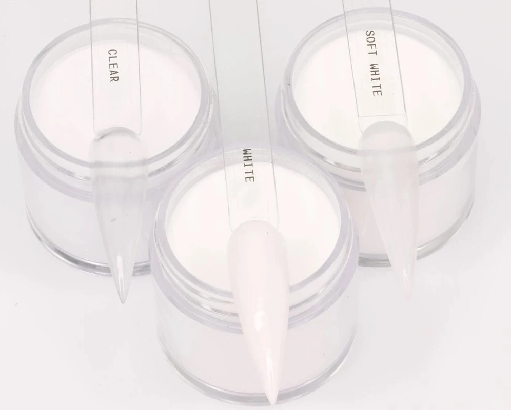 1 шт. 30 г (1 унция) однотонный акриловый порошок розовый белый прозрачный Dip резьба