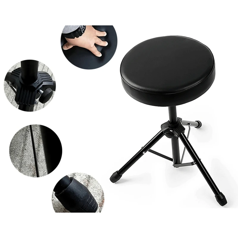 

Dropship-Universal Drum Thrones, Adjustable Padded Drum Stool with Anti-Friction & Anti-Slip Feet for Adults Kids