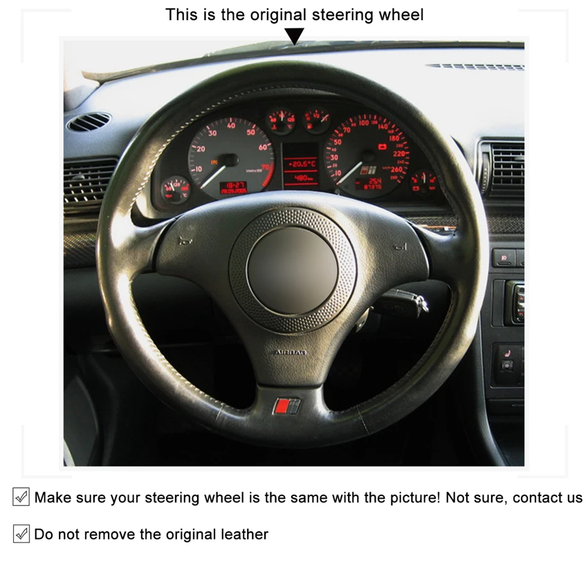 MEWANT черная искусственная кожа чехол на руль для Audi TT(8N) 1998-2001 A8 S8(D2) 1998-2002 S4(B5) 1997-2001 S6(C5