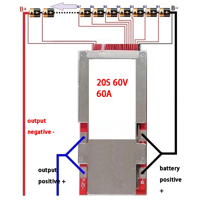 20S 60V 24S 72V Lifepo4 литиевая Li Ion BMS плата защиты аккумулятора схема 60A 150A 3 2 V наборы DIY