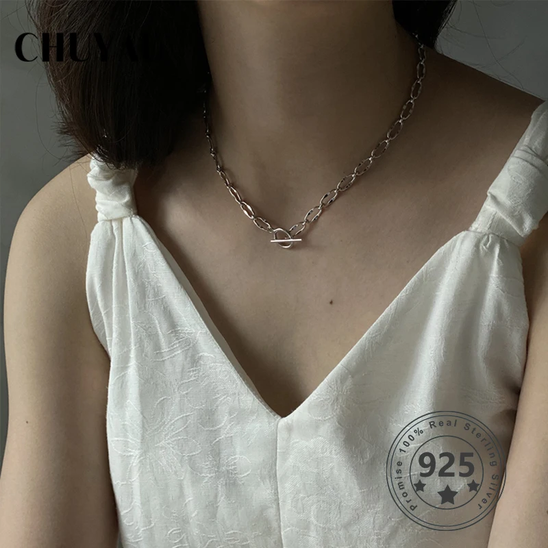 Женское Ожерелье чокер из серебра 925 пробы с замком|Ожерелья| |