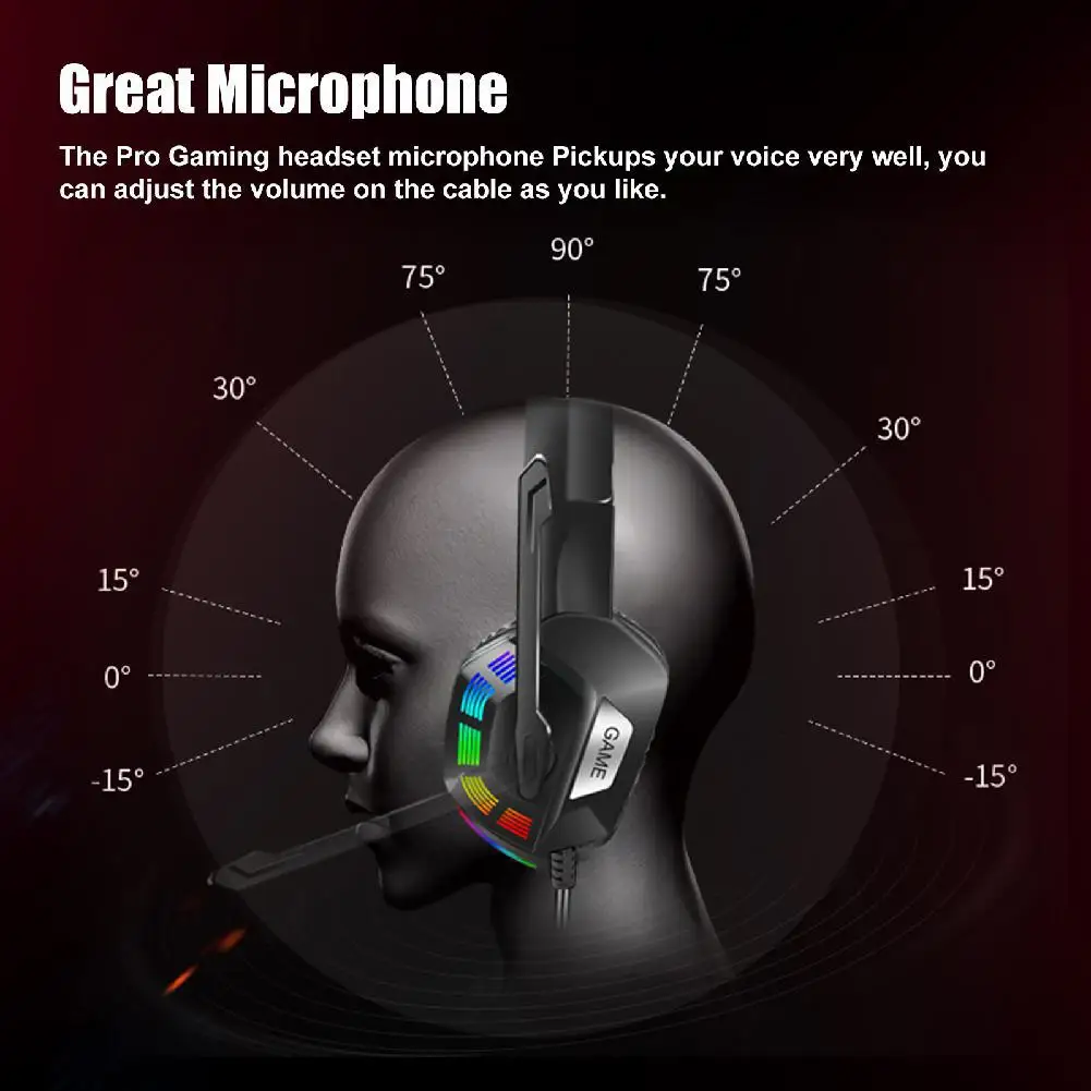 Игровая гарнитура RGB стереонаушники с объемным звучанием проводной микрофон 3 5