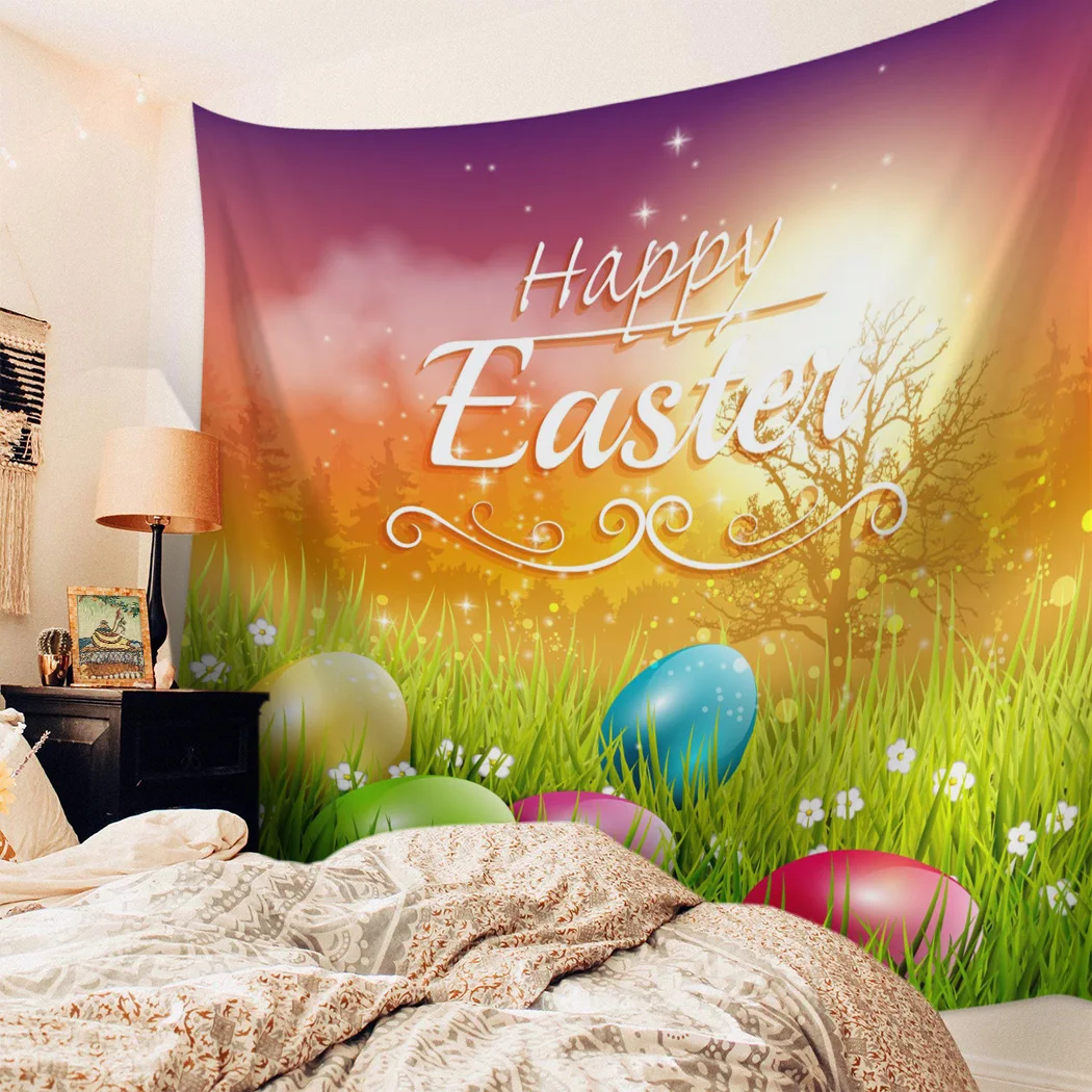 Пасхальное яйцо поздравительная открытка трава настенный гобелен настенное