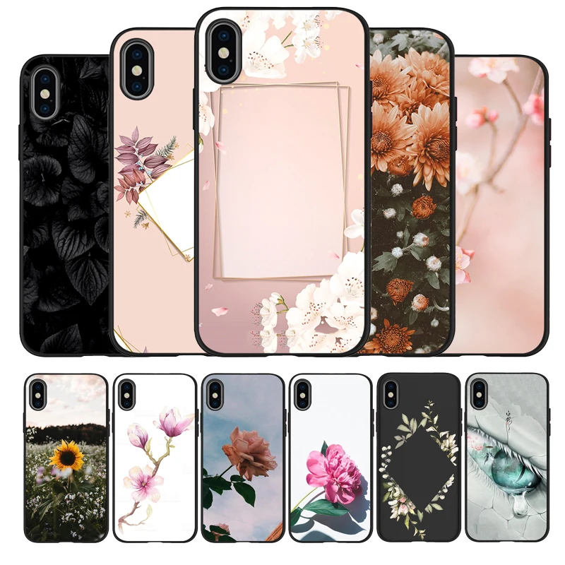 Эстетический Черный силиконовый чехол для iPhone 11 Pro Max X XS MAX 5 6 7 8 Plus | Мобильные