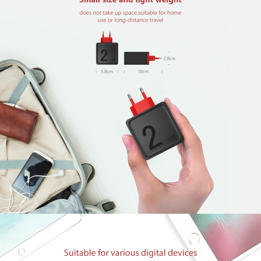 CBAOOO Европейская USB зарядка для iphone зарядное устройство двойной USB 5 В 2.4A Быстрая зарядка настенное зарядное устройство для iphone samsung Xiaomi Max Charge