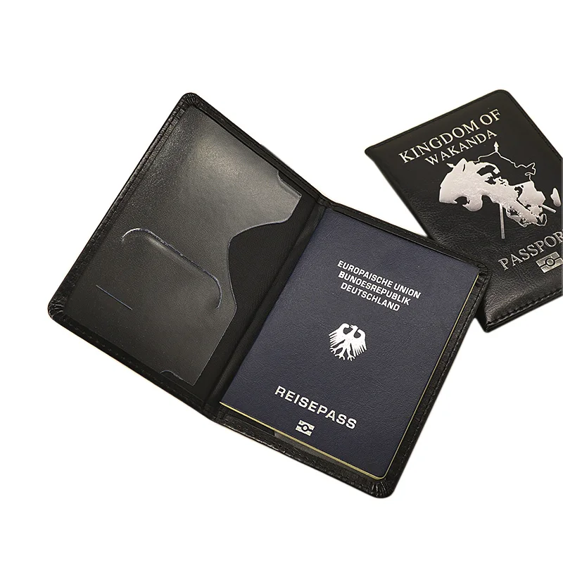 Wakanda Держатель для паспорта Rfid Блокировка из искусственной кожи Asgard чехол для паспорта дорожный кошелек черные чехлы для паспорта