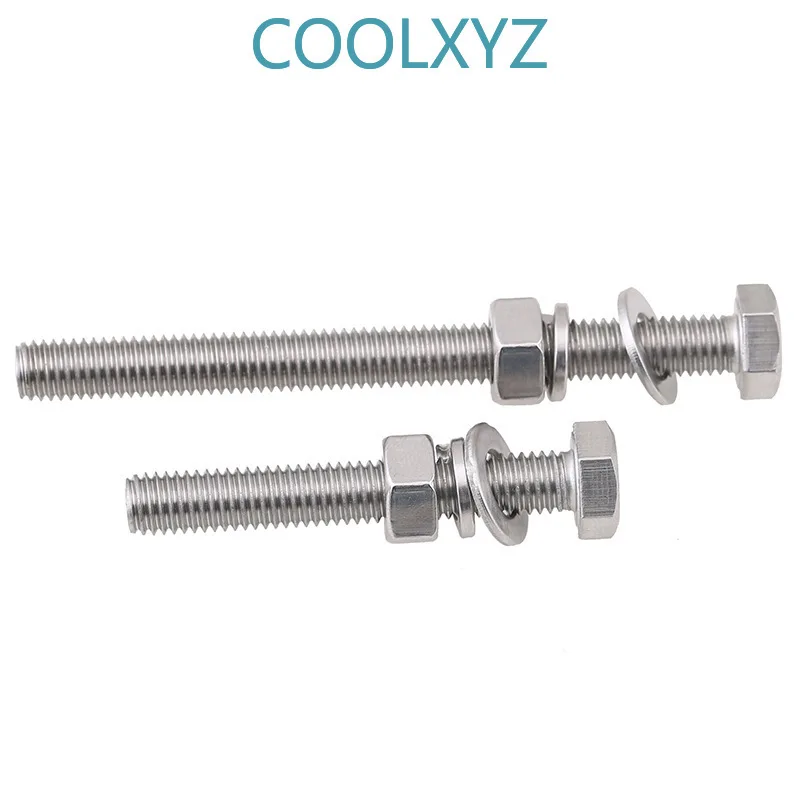 304 нержавеющая сталь шестигранный болт винт и гайка набор большой полный