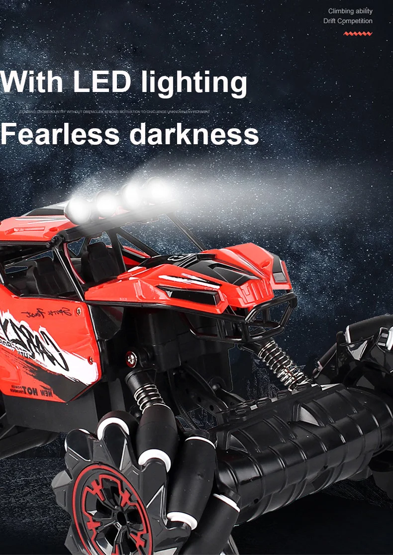 2,4 ГГц 4wd rc автомобиль горизонтальный Вождение внедорожный пульт дистанционного управления автомобиль 1:16 трюк Дрифт альпинистский автомобиль
