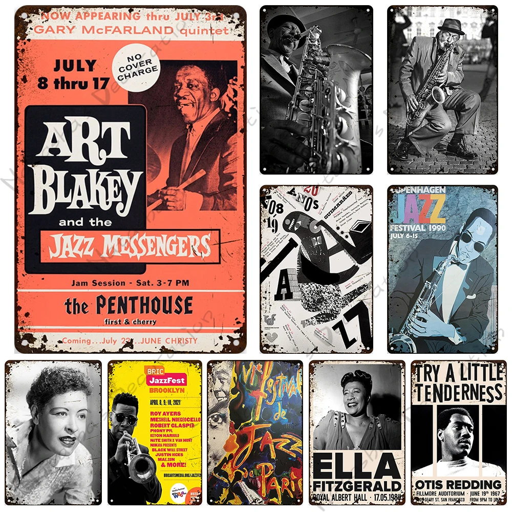 

JAZZ Metal Tin Sign Music Metal Plate Bar Garage Metal Signs Poster Industrial Decor Classic Metal Plaque Cafe Decorative Plate