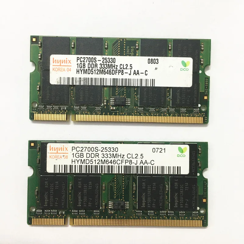 Hynix DDR1 ОЗУ 1 ГБ 333 МГц памяти ноутбука PC2700S-2533 DDR CL2.5 используется доска хорошие