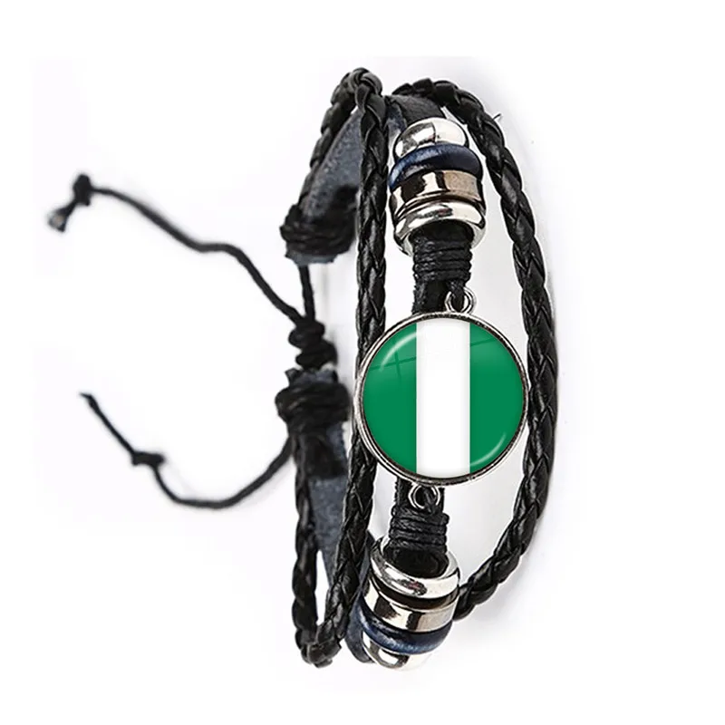 Национальный флаг стеклянный браслет из кабошона Греция Иордания Италия Нигерия