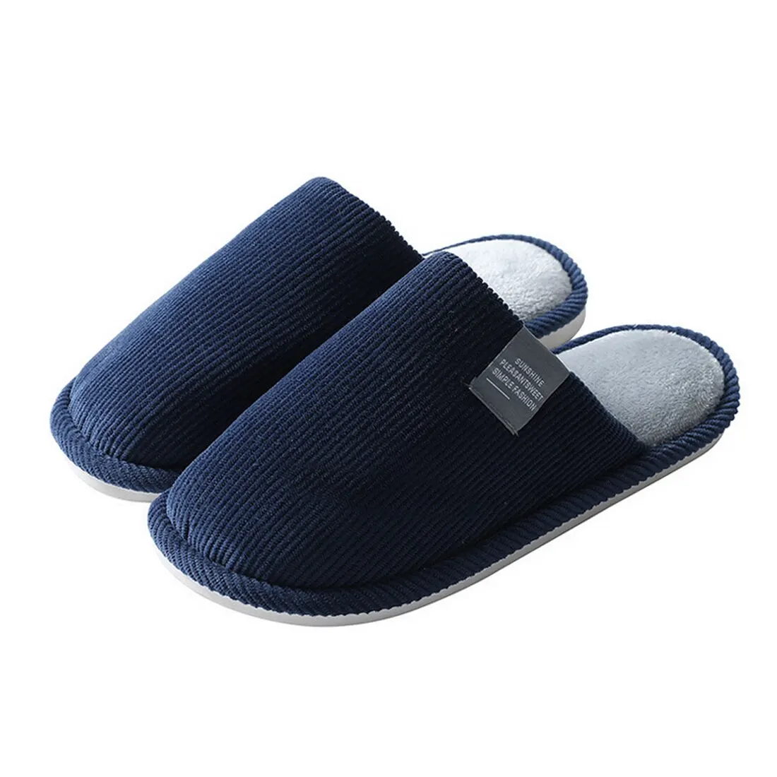 

Dropship Winter Women Slippers Cotton Warm Men Causal Home Slippers Non-slip Soft Thick Bottom Couple Slipper Male Flat Shoes