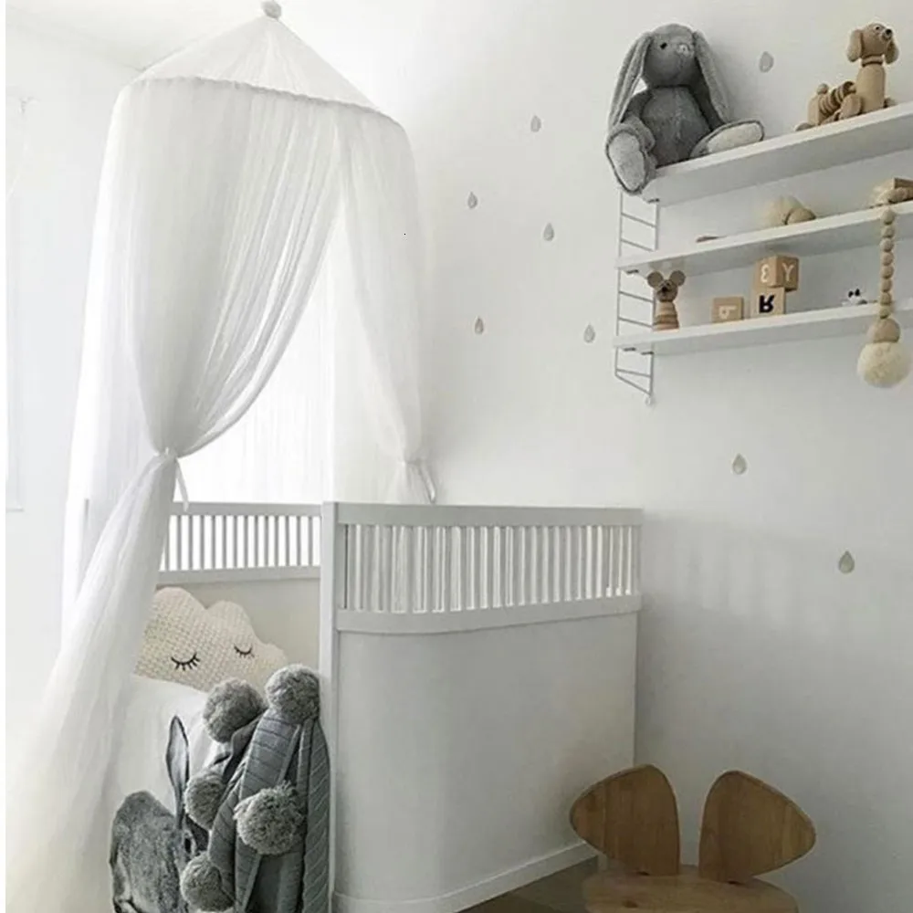 Покрывало для кровати, занавеска, висящий купол, детский балдахин, хлопковая москитная сетка для девочек, подвесная москитная сетка, кровать, палатки для детской комнаты, украшение