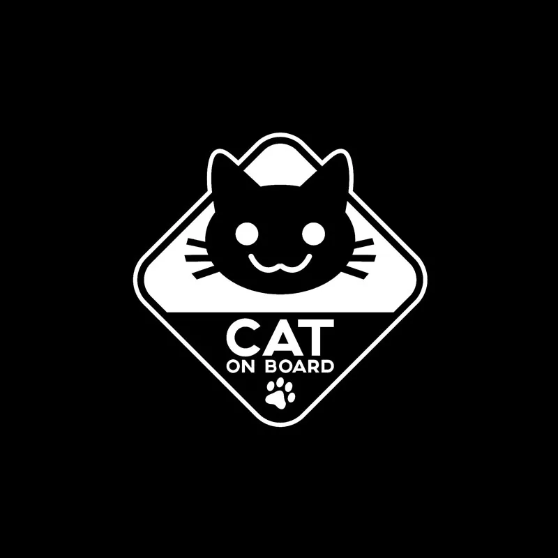 Забавный знак кошка на борту Автомобильная Наклейка Автомобили Мотоциклы