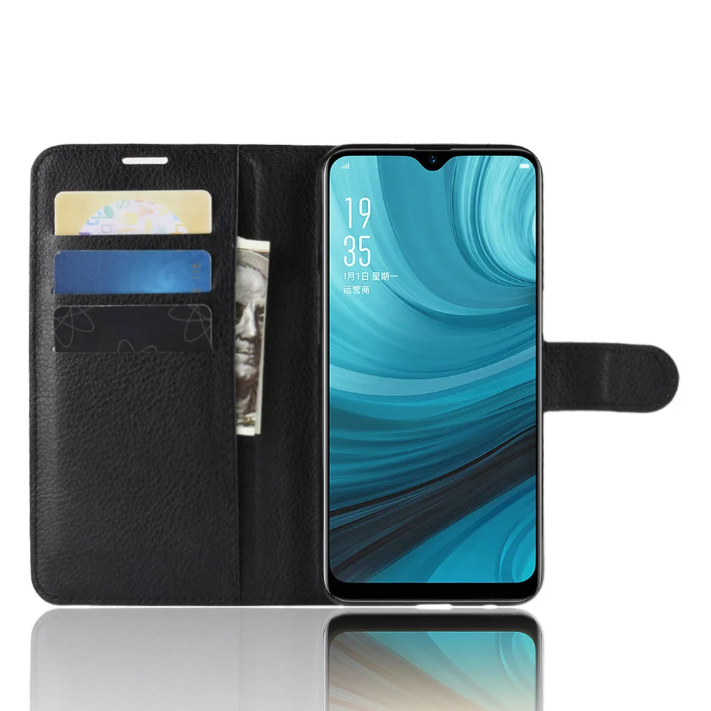 Чехол AX7 для OPPO A7 (AX7) чехол-бумажник с отделением карт стильный кожаный защитный