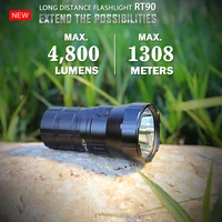 imalent rt90 high powerful flashlight 4800lm outdoor camping professional torch led waterproof hunting rechargeable searchlight