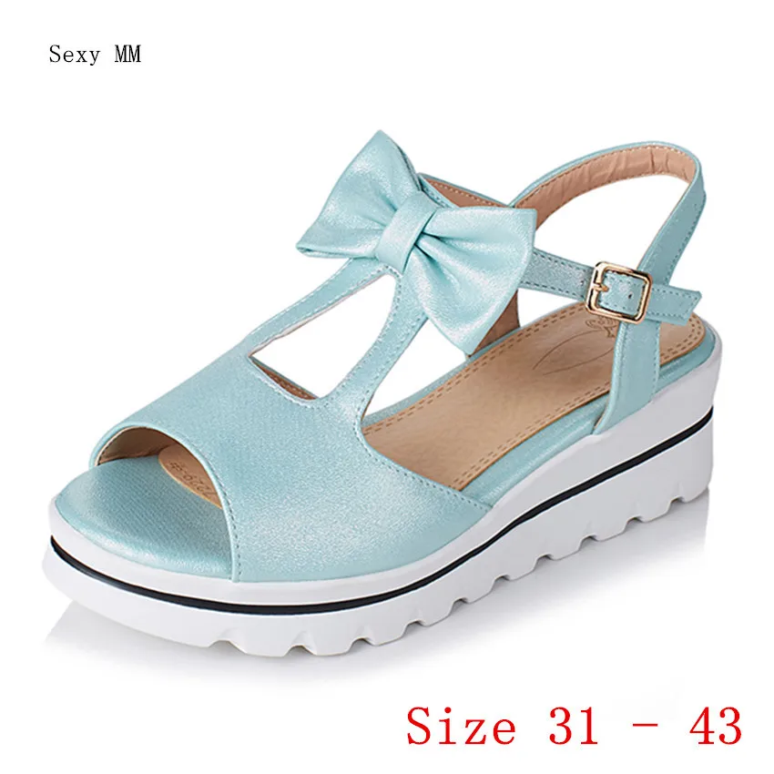 

Сандалии женские, на среднем каблуке, размера плюс, 31, 32, 33-40, 41, 42, 43