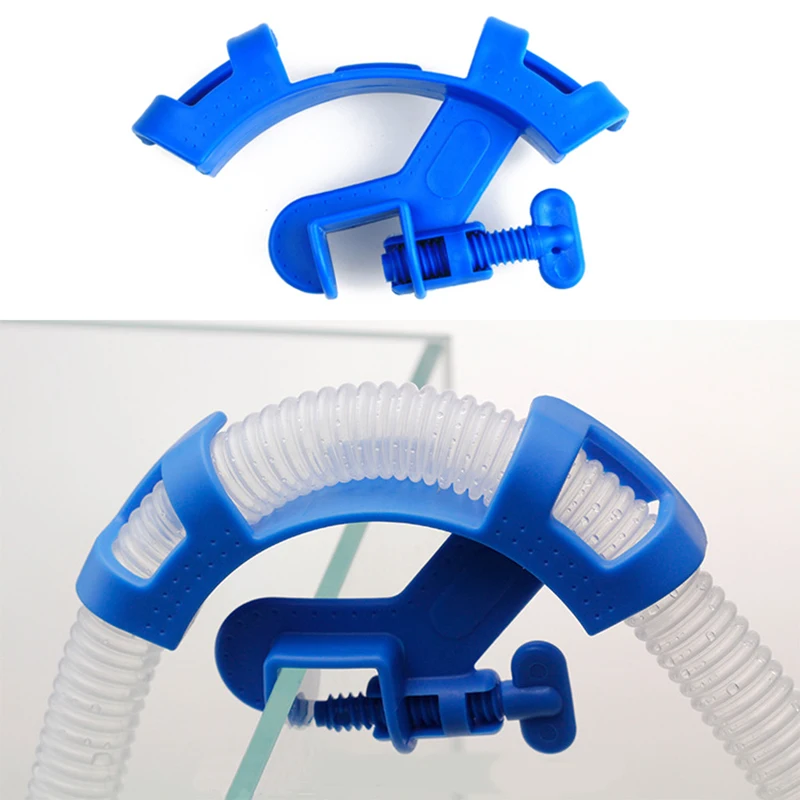 

1Pc Blue Water Pipe Clip Aquarium Filtration Holder Fish Tank Firmly Hold Hose Fixing Clip Air Tube Clamp