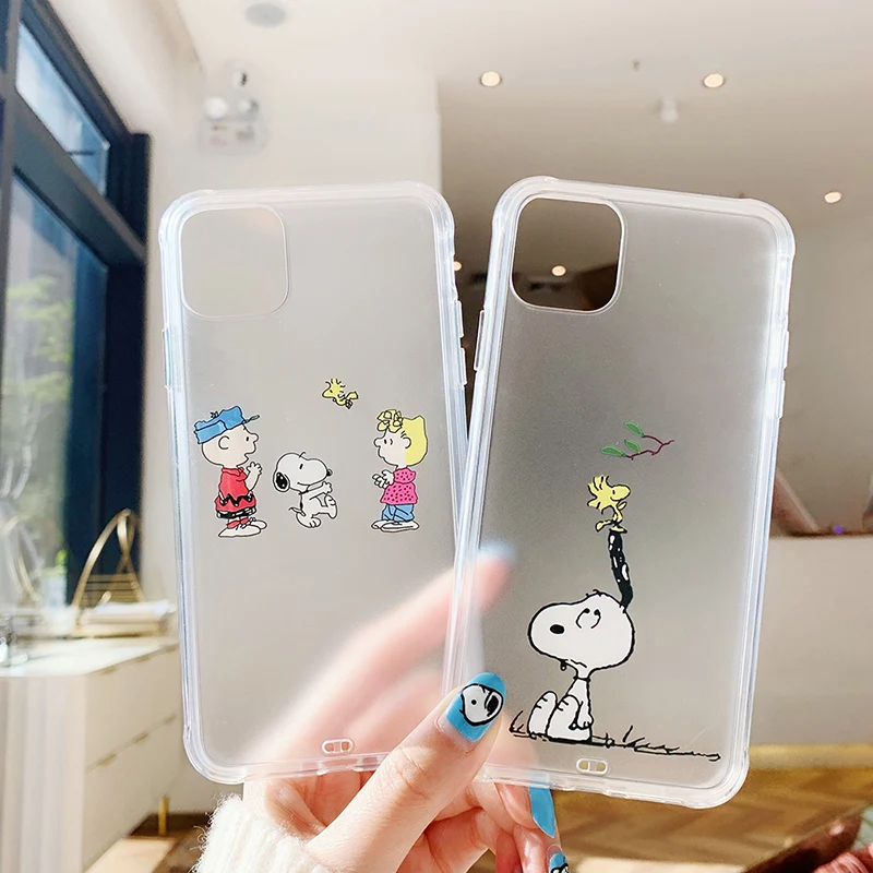 Милый чехол для телефона с рисунком собаки, птицы для iPhone X, XR, XS, Max, для iPhone 6, 6s, 7, 8 plus, 11pro, прозрачный мягкий силиконовый чехол, задняя крышка