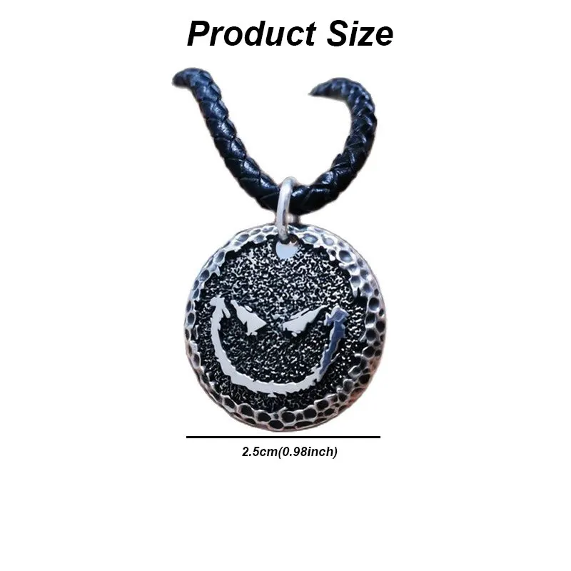 Evil Smiley Fidget Toy Adult EDC Forget Worry Stone Anti Stress Toy ADHD Hand Spinner Cool Stuff Fun Gift Personality Necklace enlarge