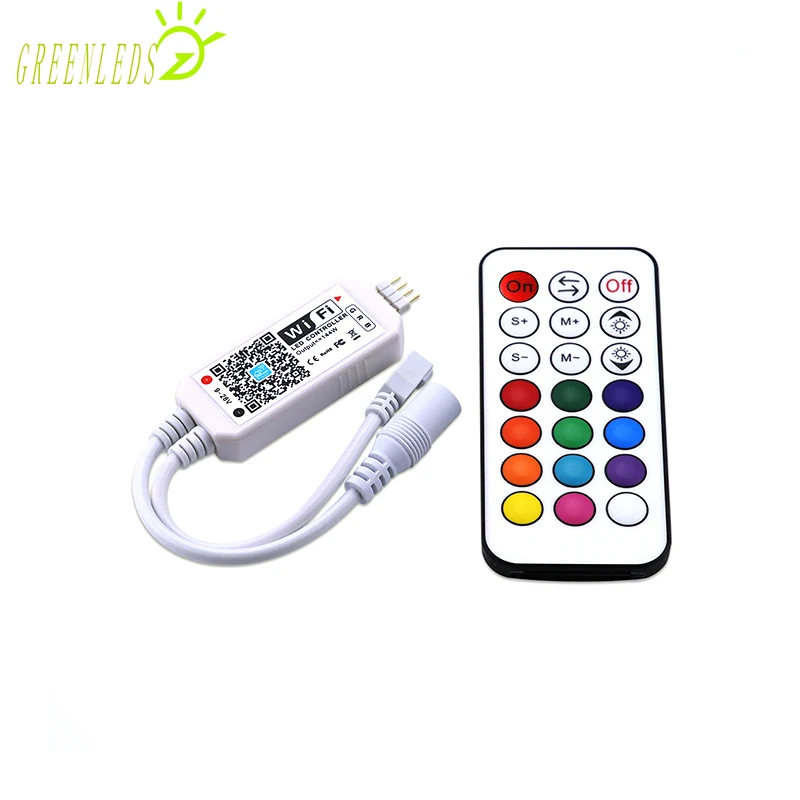 Светодиодный RGB мини RF 21 ключи WI-FI музыкальный контроллер JM-MWRF-RGB DC9-28V 12A | Освещение
