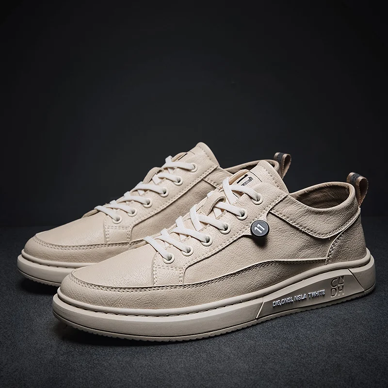 

Mens Sneakers Casual Leather Shoes Fashion Spring Autumn White Shoes Men Brand Design Minimalist Shoes for Men Comfortable Shoes