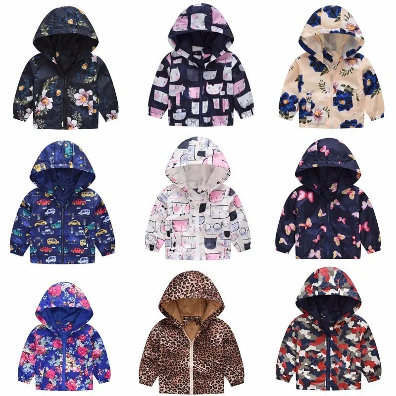 

LILIGIRL Baby Girls Hooded Jacket Coat 2019 New Boys Cartoon Print Outwear for Kids Clothes мальчика куртка для девочки пальто