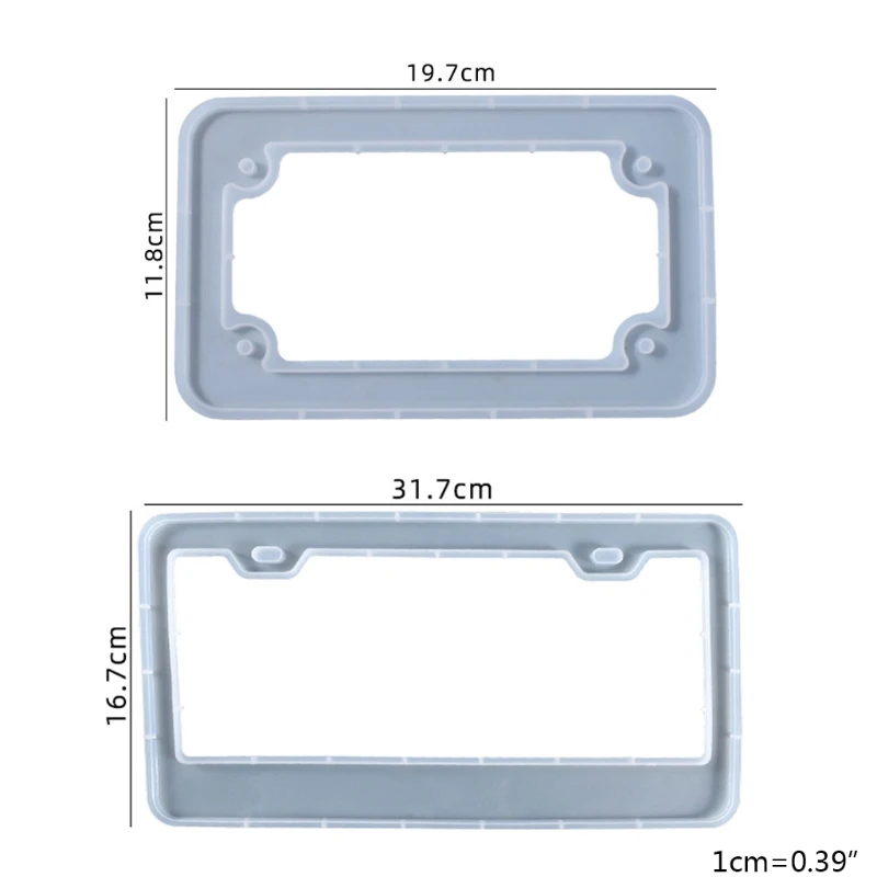 

License Plate Frame Epoxy Resin Mold Car License Plate Protective Cover Silicone Mould DIY Crafts Casting Tools
