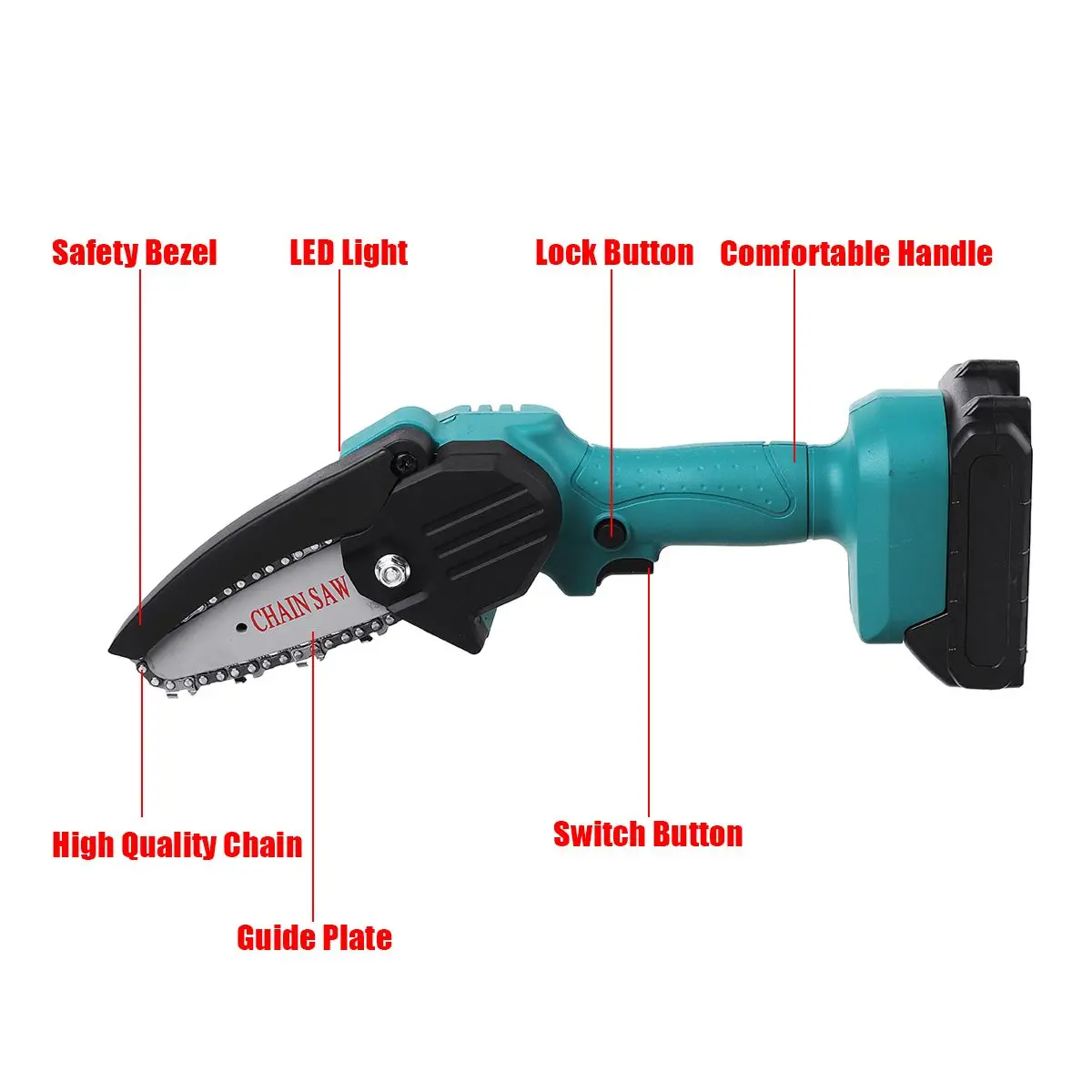 Wolike 3000W 88VF 4 Inch Electric Saw Chainsaw Garden Tree Logging Woodworking Tools Wood Cutters For Makita 18V Battery - купить по