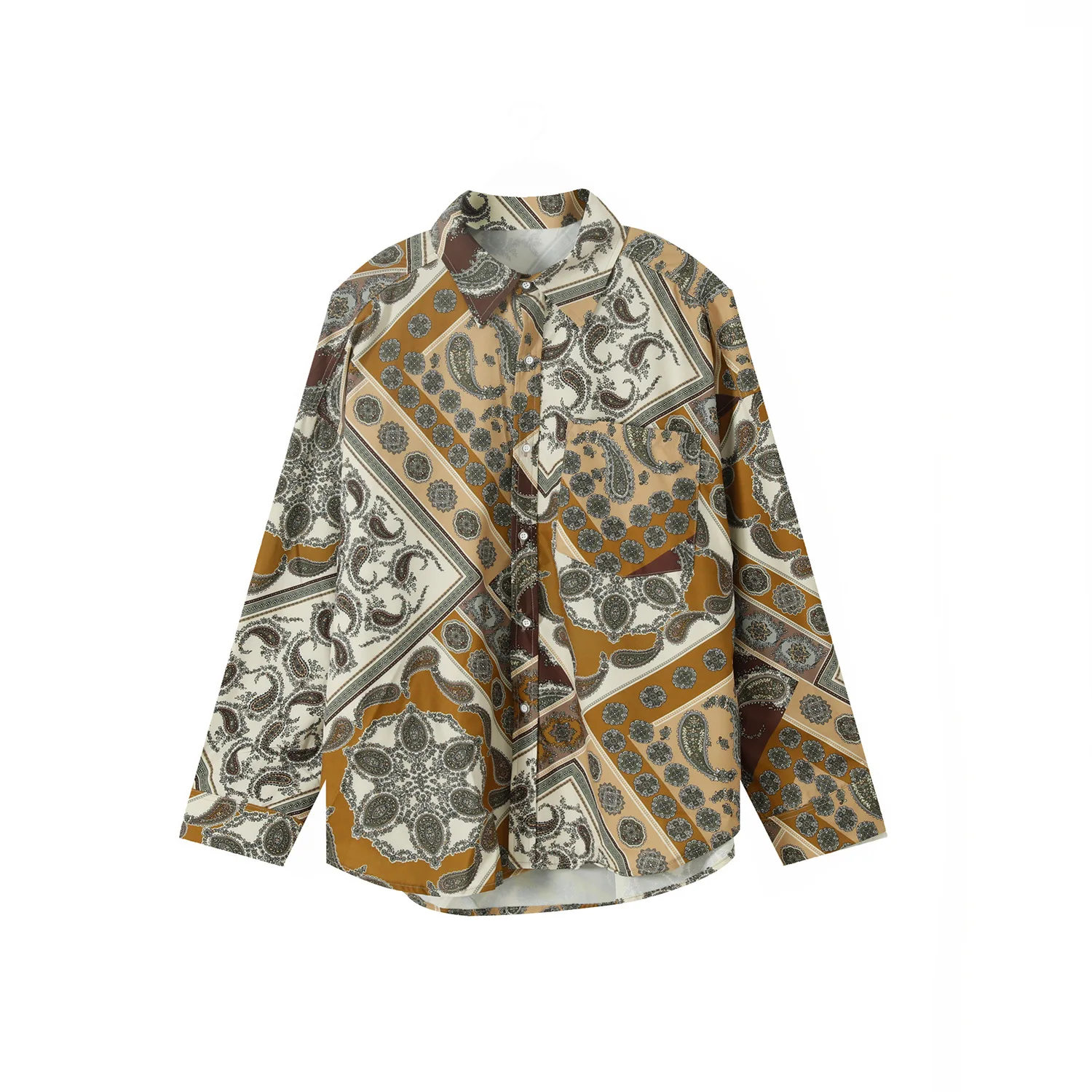 

MTL | 2021 summer new cashew loose totem printed shirt Menswear