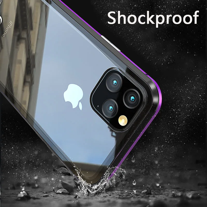 Магнитный чехол для iphone 11 Pro Max полная защитная Броня ударопрочный металлический