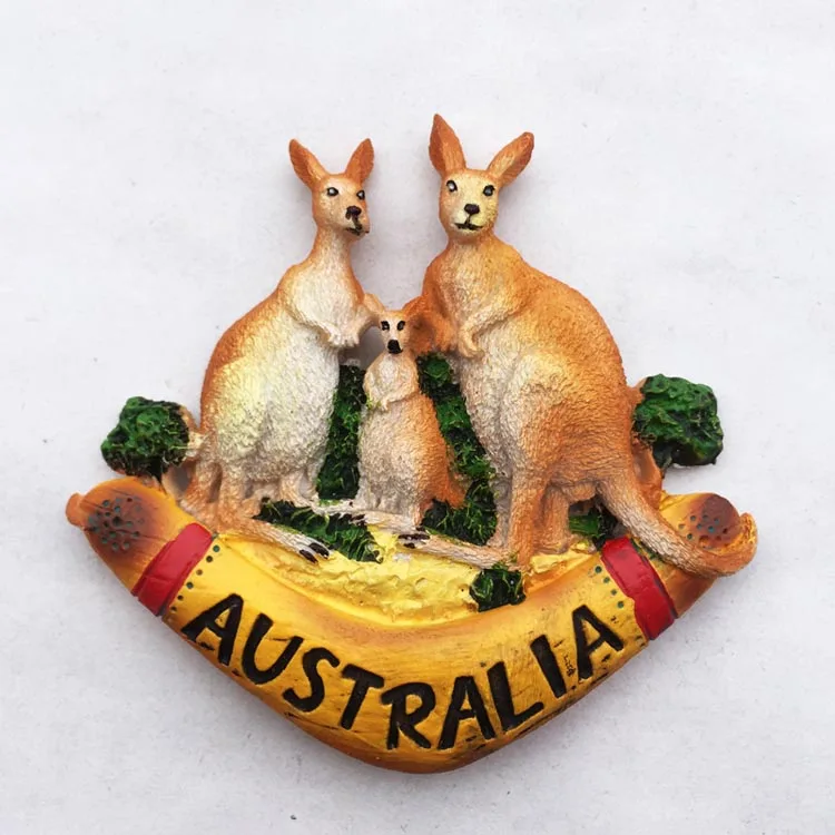 

QIQIPP Australia tourism Memorial three-dimensional dart kangaroo refrigerator paste home decoration tourism collection