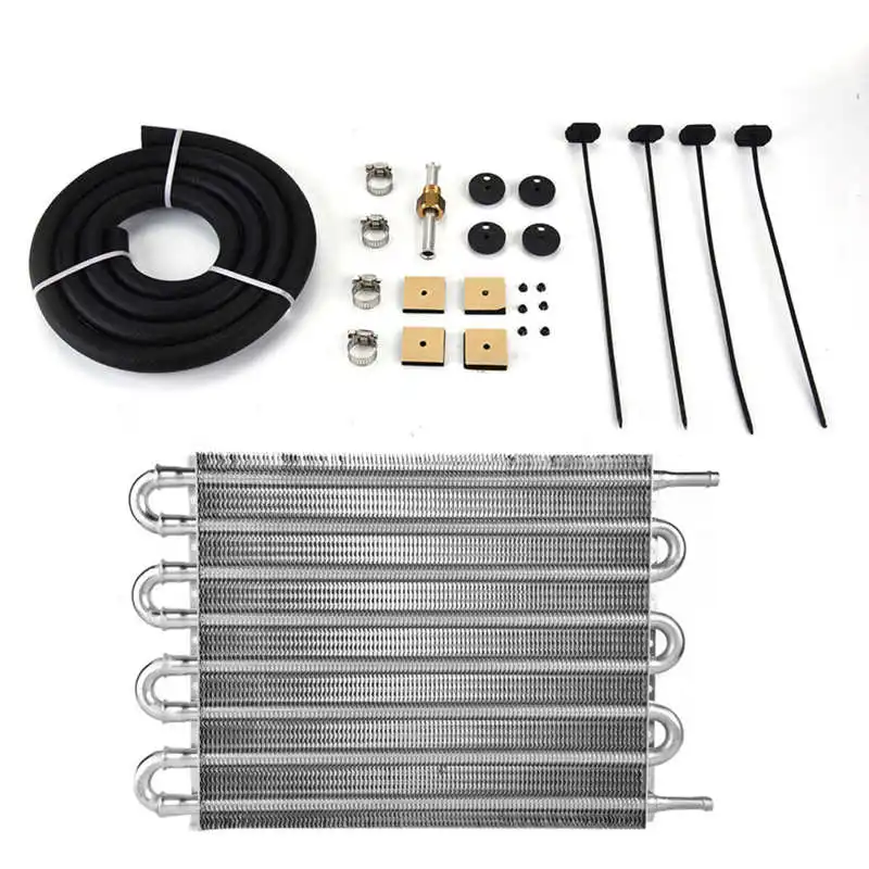 

Car 8 Row Remote Transmission Oil Cooler Kit Auto-Manual Radiator Converter