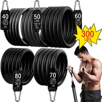 300lb fitness booty resistance elastic band workout for training home exercise sport gym dumbbell harness set expander equipment