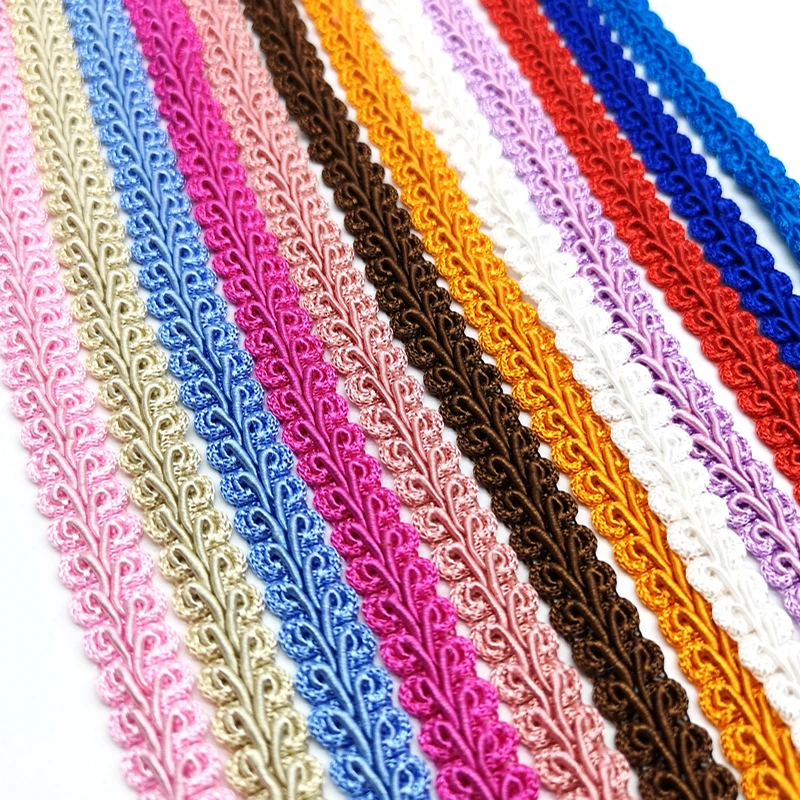 

2021 New 5 yards Lace Trim Ribbon Centipede Braided Lace DIY Craft Sewing Accessories Wedding Decoration Fabric Curve Lace 12mm