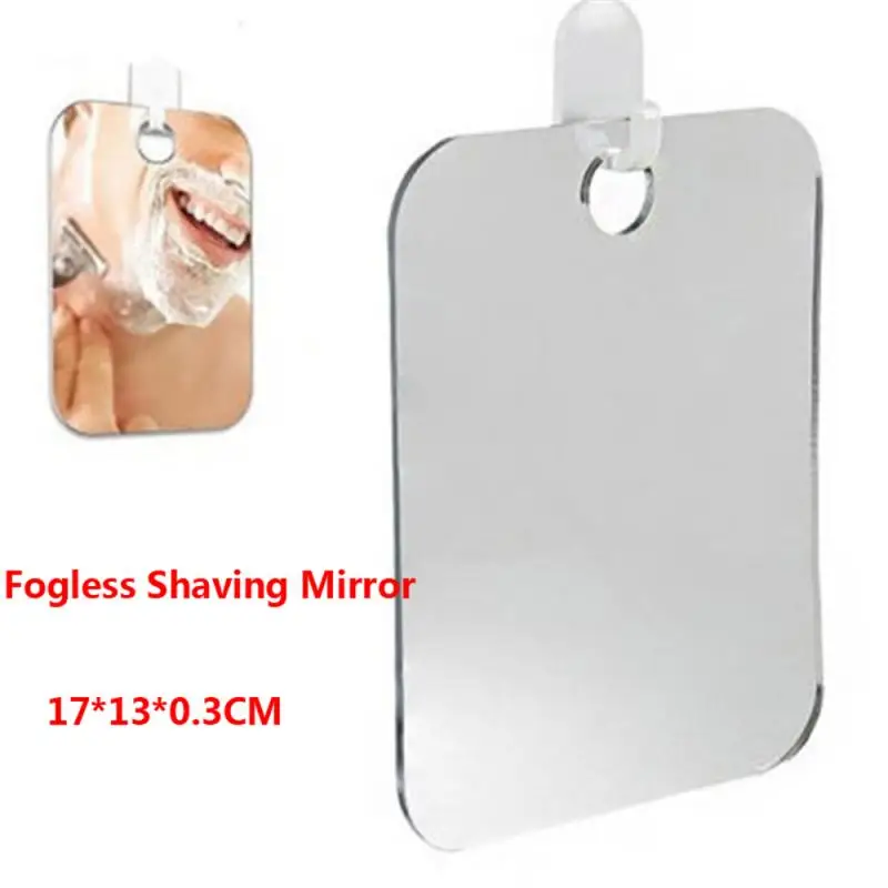 

Unbreakable Portable Traveling Mirror Anti Fog Shower Mirror Bathroom Fogless Free Mirror Washroom For Man Shaving Mirror Travel