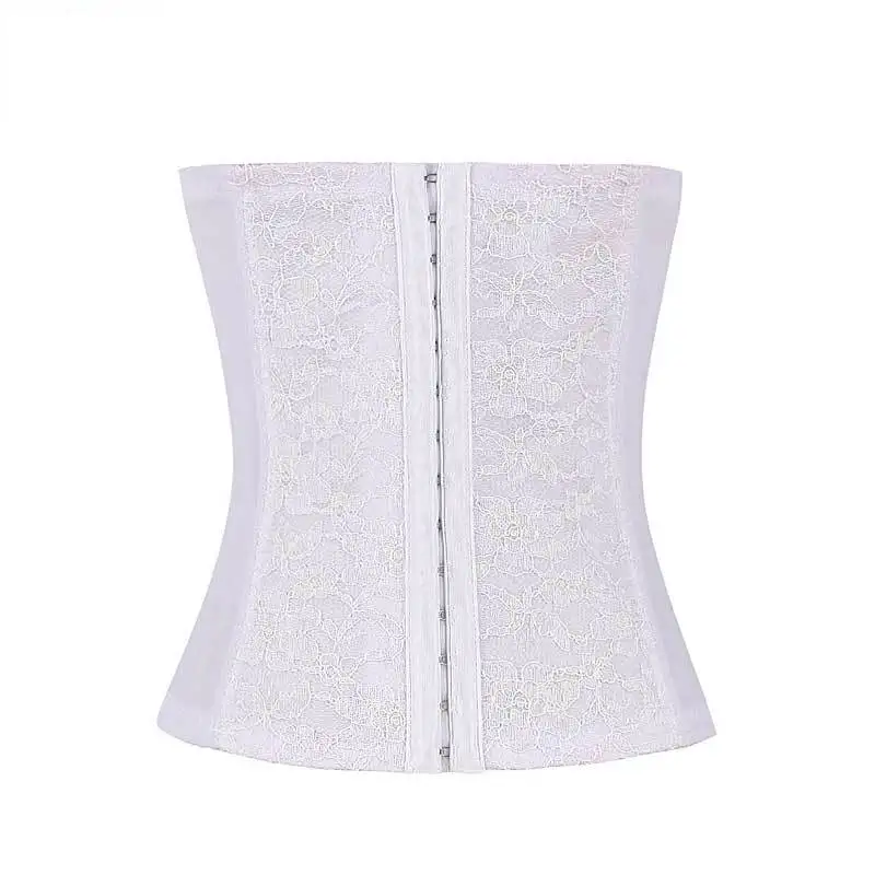 

Black Waist Trainer Cream White Red Steel Boned Corset Plus Size Underbust Waist Cincher Floral Waisttrainer Corselet