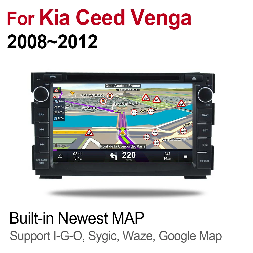 2din Android 9 0 Восьмиядерный 4 Гб RAM автомобильный DVD для Kia Ceed Venga 2008 ~ 2012 GPS Радио BT Navi
