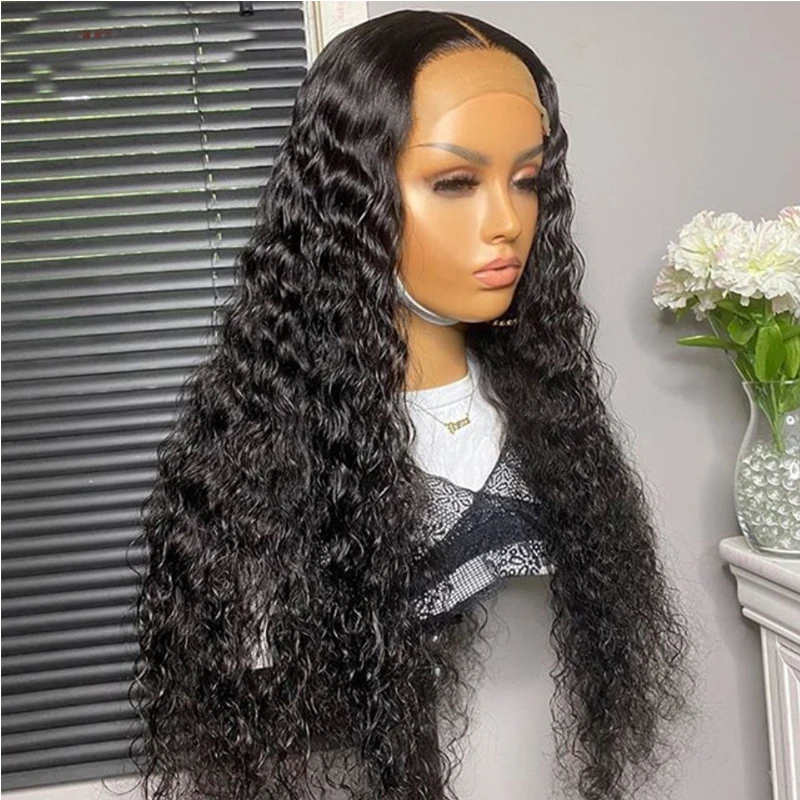 

26Inch 180%Density Long Kinky Curly Synthetic Lace Front Wig Glueless 13x4 Lace Wig For Women With Baby Hair Daily Wear Wigs