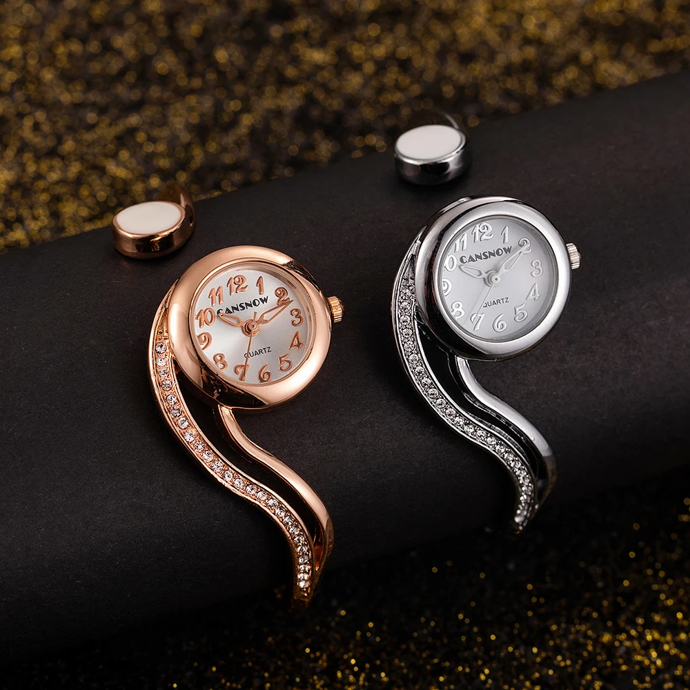 Женские кварцевые часы с браслетом из нержавеющей стали маленьким циферблатом |