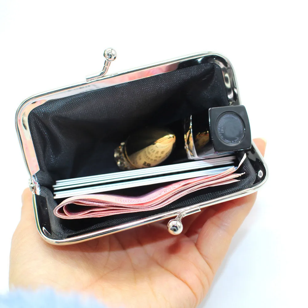 Женский кожаный кошелек для монет девушек высококачественный однотонный