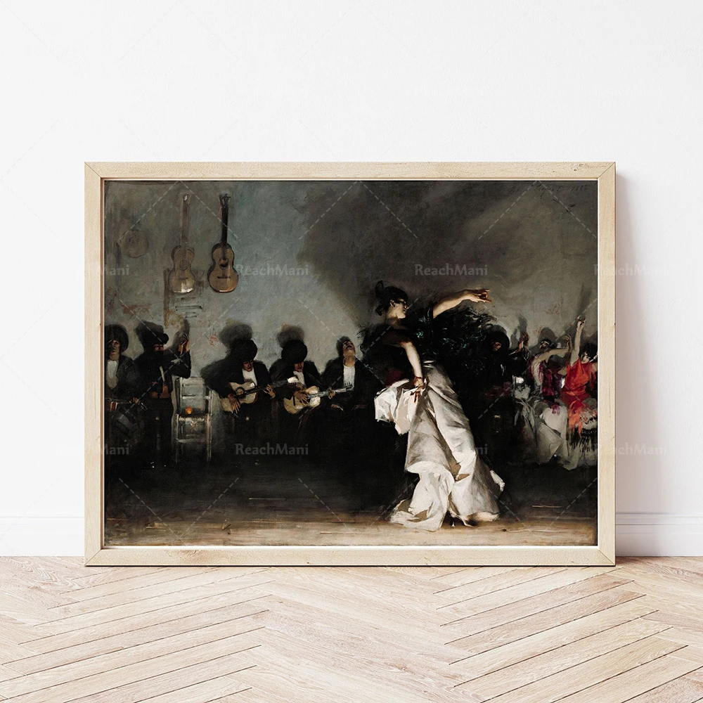 

El Jaleo by John Singer Sargent, Spanish dancers, art prints, famous paintings, Spanish art, Spanish dancers, gypsy dancer poste