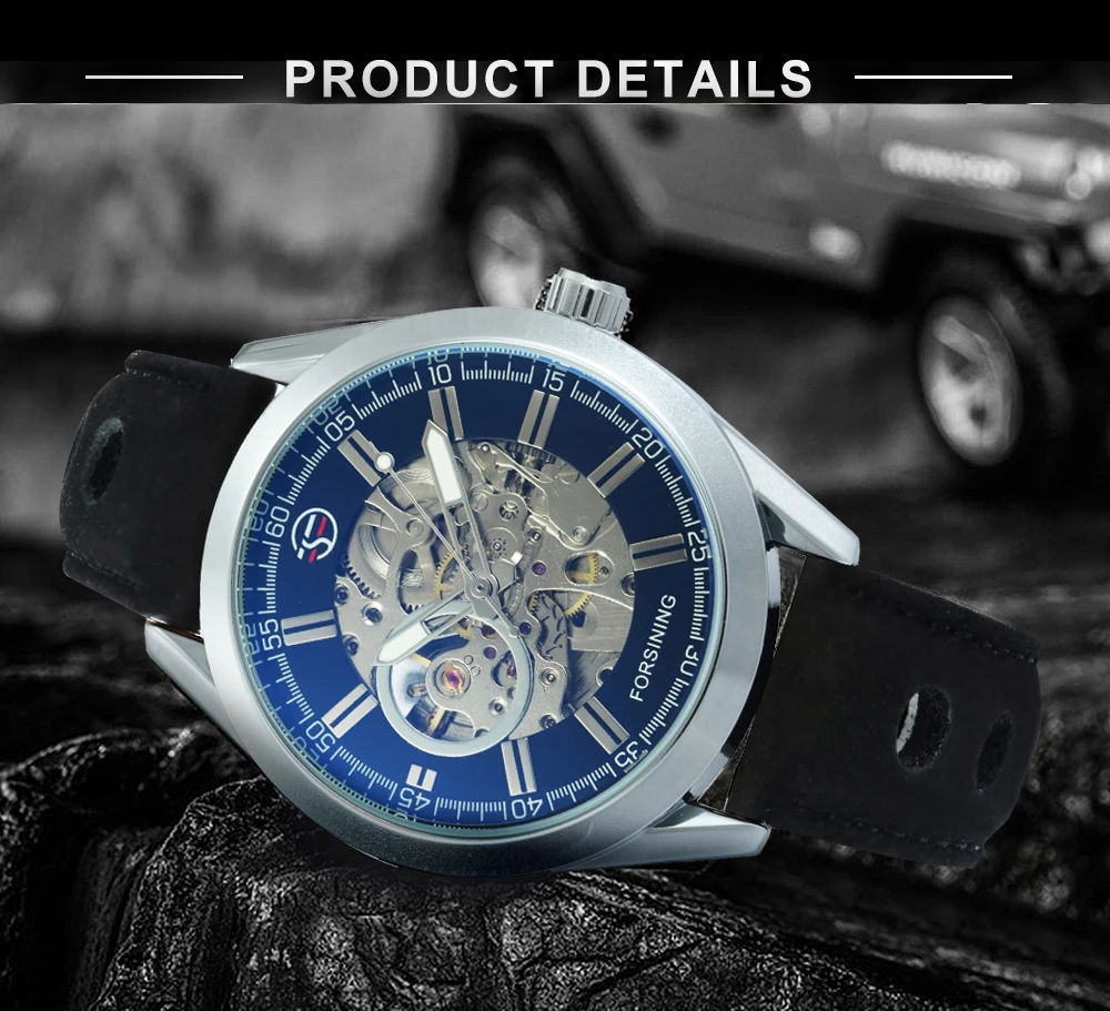 Часы наручные FORSINING Мужские механические автоматические брендовые Роскошные