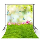 Avezano фон для фотосъемки весенний цветок Бабочка зеленая трава Декор баннер фотографический фон для фотостудии фотозона